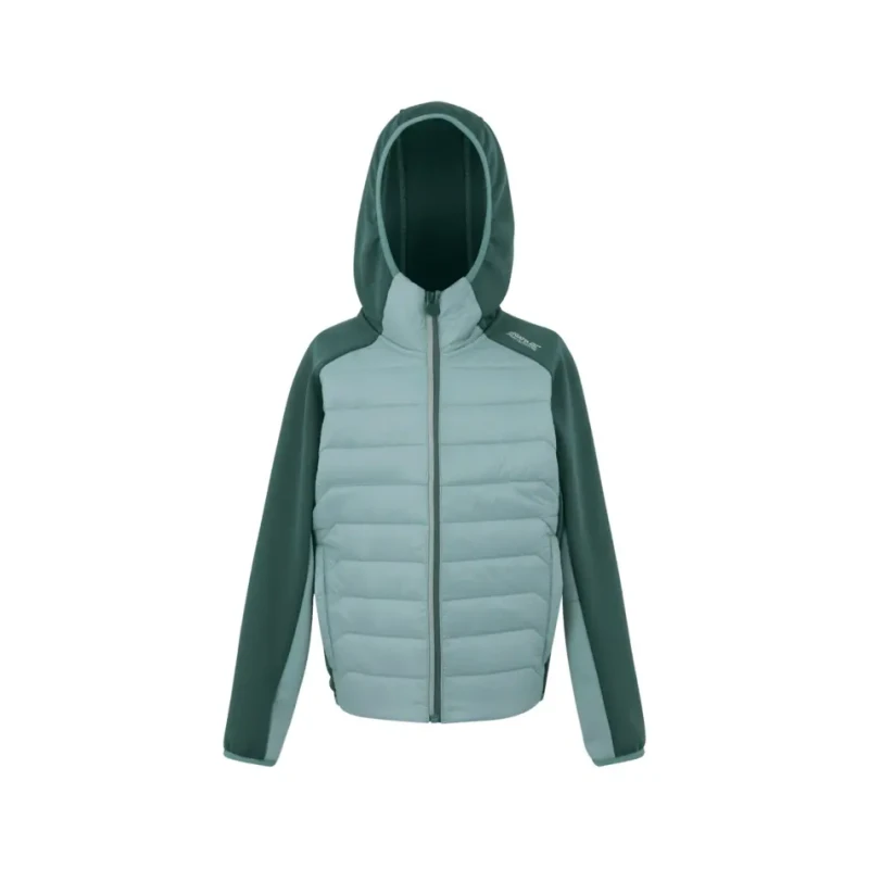 Image of Hybrid hoodie for kids Regatta Kielder IX Vert Unisex 7/8 ans