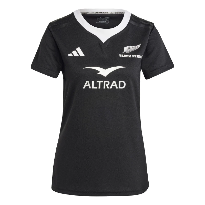 Image of adidas Black Ferns Home Shirt 2024 Womens Black XS