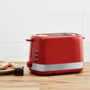 Image of Dunelm 2 Slice Red Toaster