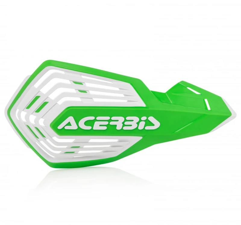 Image of 0024296.371 - Acerbis X-Future Hand Guards - Green/ White 0024296.371