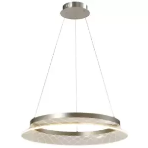 Image of Schullerlighting - Schuller Sendra Integrated LED Pendant Ceiling Light Chrome, Transparent 3000K 2200Lm
