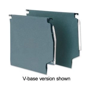 Image of 5 Star Office Lateral File Manilla with Clear Tabs and Inserts Wide Base W330mm Green Pack of 50