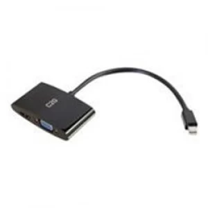 Image of C2G 8" Mini DisplayPort to HDMI/VGA Adapter - Black