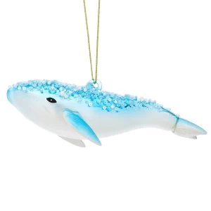 Image of Sass & Belle Glitter Humpback Whale Shaped Bauble