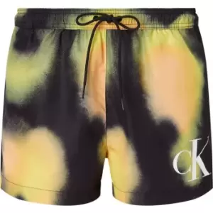 Image of Calvin Klein Short-Drawstring-Print - Black