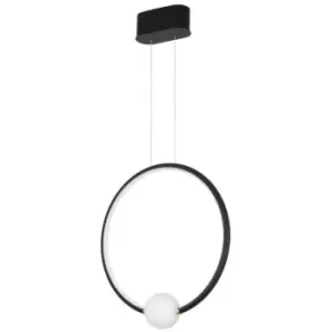 Image of Merano - Angeles Integrated LED Pendant Ceiling Light Dimmable Satin Gold Aluminium Opal Glass LED 25.6W 1370Lm 3000K