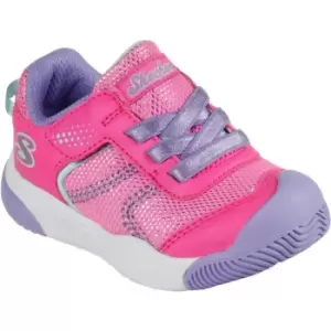 Image of Skechers Girls Mighty Toes Sole Steppers Slip On Trainers UK Size 7 (EU 24)
