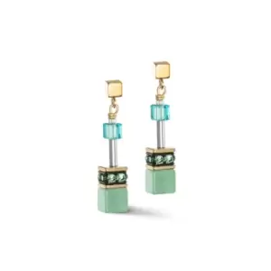 Image of GeoCUBE Iconic Precious Green-Turquoise Earrings 4905/21-0506