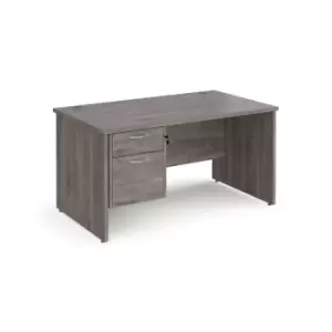 Image of Dams Maestro 25 Straight Desk 1400mm x 800mm with 2 Drawer Pedestal - Beech Top
