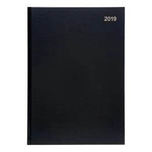 Image of Office 2019 Diary Day to A Page A4 Black 941084