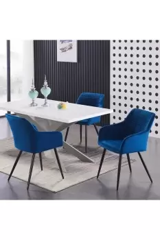 Image of 'Camden Duke' LUX Dining Set a Table and Chairs Set of 4