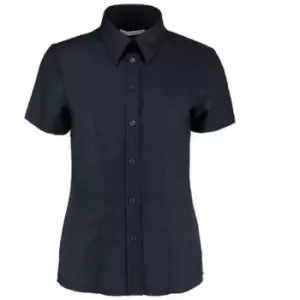 Image of Kustom Kit Womens/Ladies Short Sleeve Workwear Oxford Shirt (28 UK) (French Navy)
