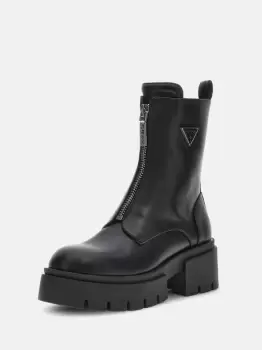 Image of Guess Leila Front-Zip Ankle Boots