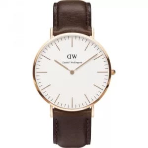 Image of Mens Daniel Wellington Classic 40 Bristol RG White Watch