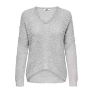 Image of JDY V-Neck Knitted Pullover - Grey