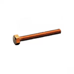 Image of Toolcraft Hex Screw Brass Full Thread DIN 933 M3 x 20mm Pack Of 10
