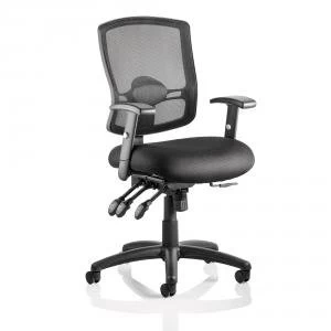 Image of Sonix Portland III Task Operator Chair With Arms Mesh Back Black Ref