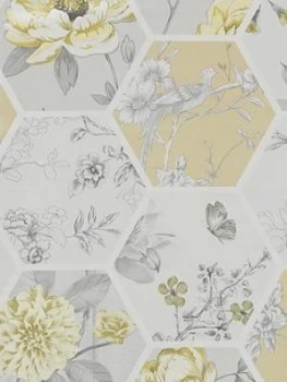 Image of Arthouse Chinoise Decoupage Ochre Wallpaper