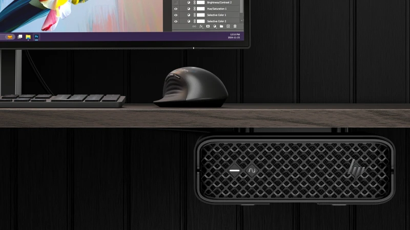 Image of HP Z2 Mini G1i Intel Core Ultra 9 285K 32GB DDR5-SDRAM 1TB SSD NVIDIA RTX 2000 Ada Windows 11 Pro Mini PC Workstation AI Workstation, AI PC Black