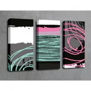 Image of UC030 Multicolor Decorative Canvas Painting (3 Pieces)