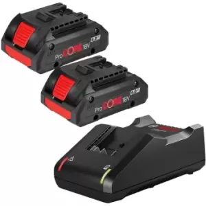 Image of 2 x 1600A016GB ProCORE GBA 18v 4.0Ah Lithium Ion Battery & Charger Kit - Bosch