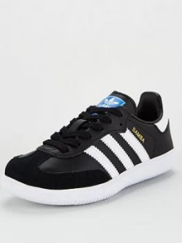 Image of adidas Originals SAMBA OG Childrens Trainers - Core Black, Core Black, Size 2
