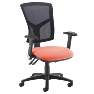 Image of Dams MTO Senza High Mesh Back Operator Chair with Folding Arms - Lombok Green
