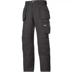 Image of Snickers Mens Ripstop Workwear Trousers (38S) (Black/ Black) - Black/ Black