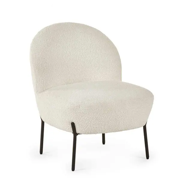 Image of Julian Bowen Lulu Boucle Accent Chair - Ivory LUL001