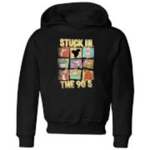Image of Cartoon Network Stuck In The 90s Kids Hoodie - Black - 3-4 Years