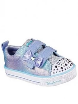 Image of Skechers Childrens Shuffles Lites Strap Trainer - Purple