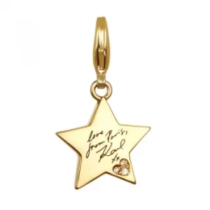 Image of Ladies Karl Lagerfeld Gold Plated Karl Star Charm