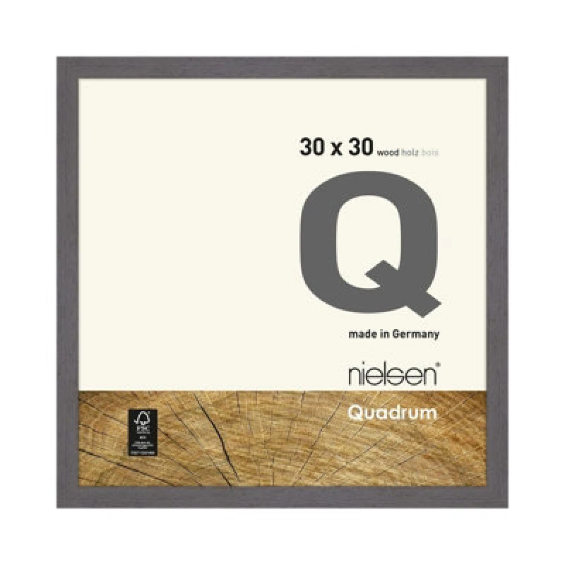 Image of Nielsen Quadrum 30 X 30Cm Grey Wooden Picture Frame