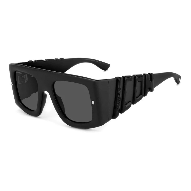 Image of DSquared2 Mens Rec Flat Top Sunglasses Matte Black male 54 cm