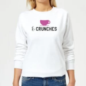 Image of Coffee and Crunches Womens Sweatshirt - White - 4XL