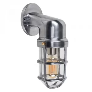 Image of Quay IP44 Nautical Outdoor Wall Light in Brushed Chrome