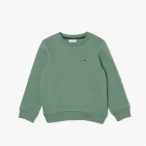 Image of Lacoste Logo Fleece Crew Neck Sweater Juniors - Green