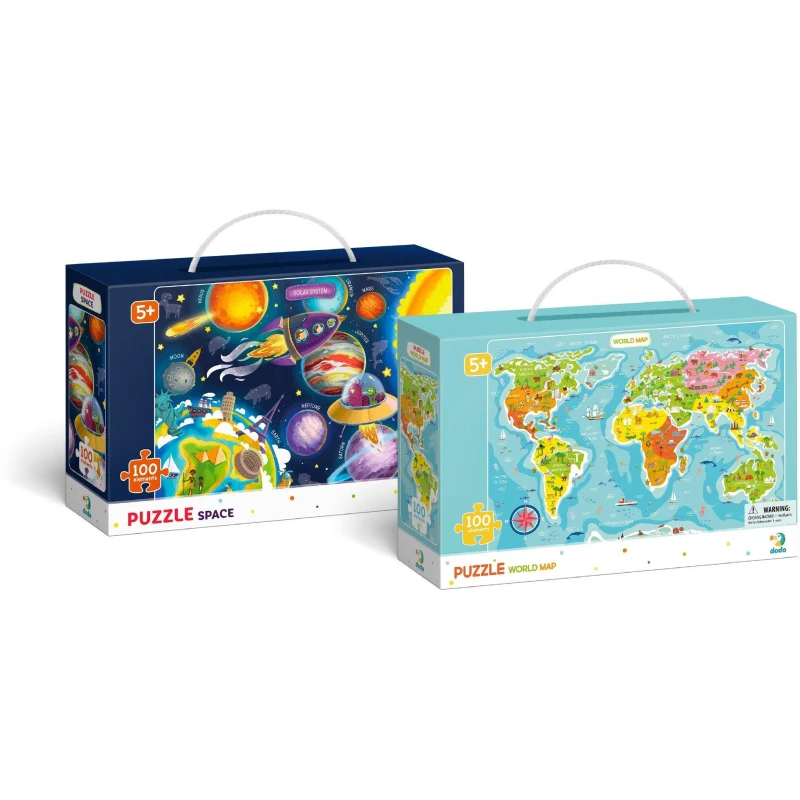 Image of DODO Set of 2 Map of the World Space Multi unisex One Size
