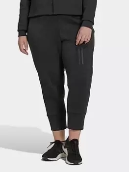 Image of adidas Mission Victory Slim-Fit High-Waist Tracksuit Bottoms (Plus Size), Black, Size 2X, Women
