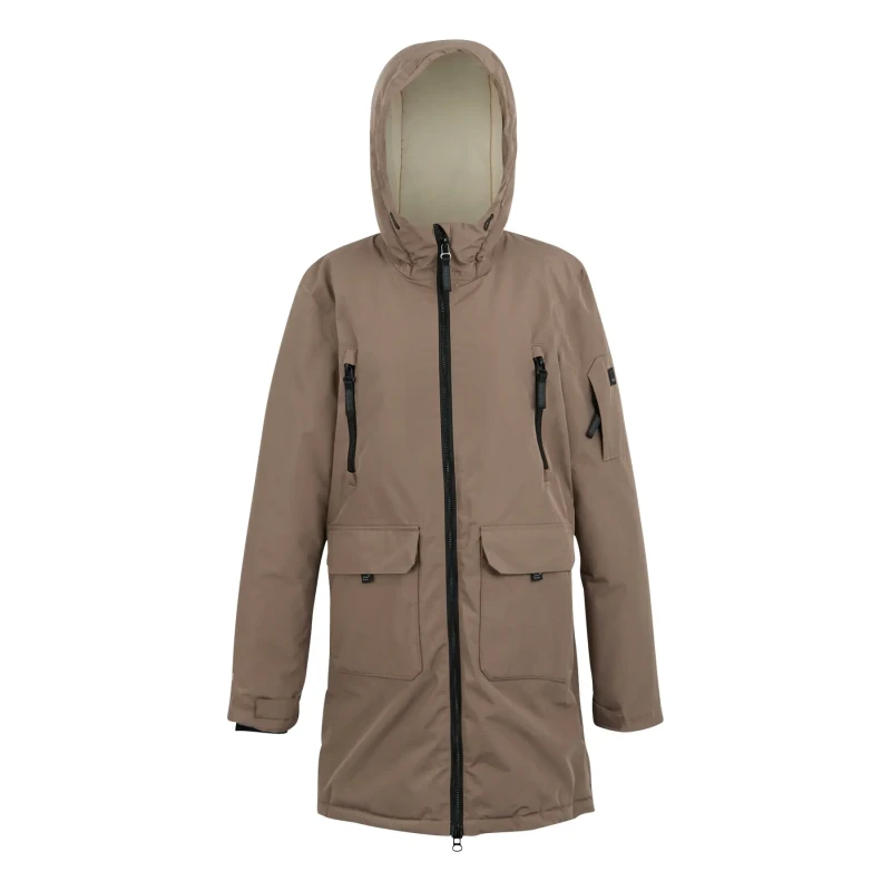 Image of Womens long waterproof jacket Regatta Gwynn Marron Female 48