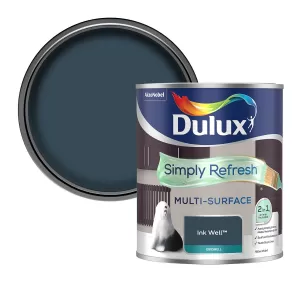 Image of Dulux Simply Refresh Multi Surface Ink Well Eggshell Paint 750ml