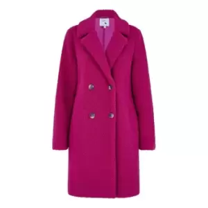 Image of Yumi Pink Teddy Bear Coat - Pink