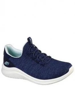 Image of Skechers Ultra Flex 2.0 Trainers - Navy, Size 5, Women