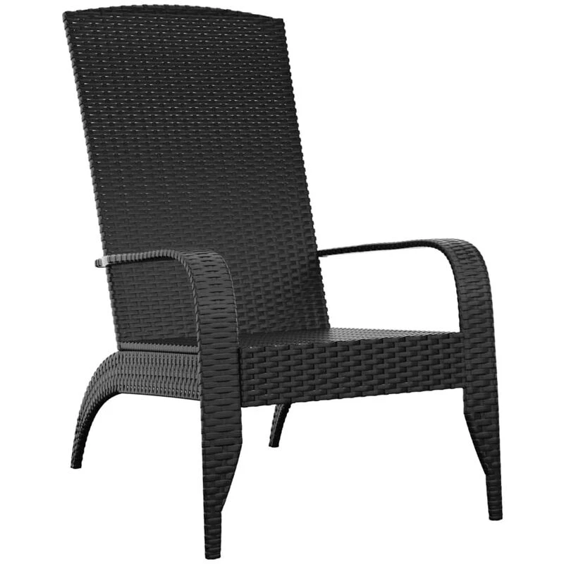 Image of VIDAXL Vidaxl - Garden Adirondack Chair Black Poly Rattan 8720845692711