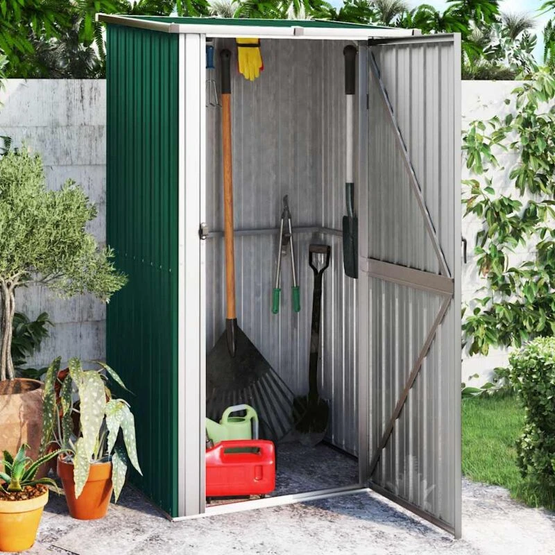 Image of VIDAXL Garden Shed Green 118.5x97x209.5cm Galvanised Steel Vidaxl 8720286512685