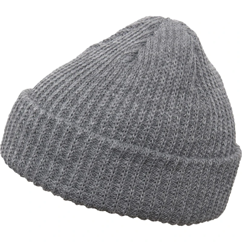 Image of Flexfit by Yupoong Mens Rib Beanie in Grey Grey Male One Size
