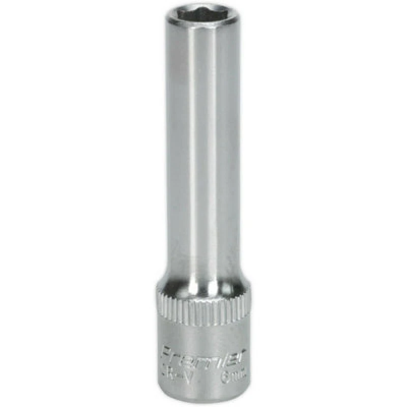 Image of Loops 6mm Forged Steel Deep Drive Socket - 1/4" Square Drive Chrome Vanadium Socket Metallics
