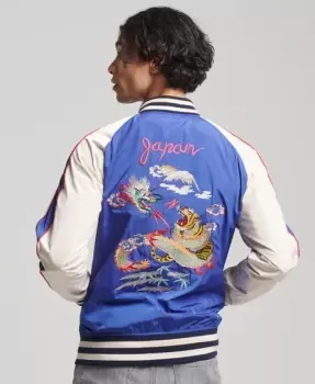 Image of Superdry Mens Vintage Suikajan Jacket Blue / Mazarine Blue - Size: M