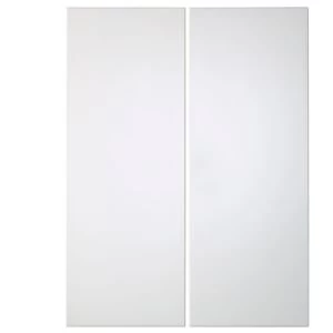 Image of Cooke Lewis Raffello High Gloss White Corner wall door W625mm Set of 2