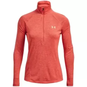 Image of Under Armour Tech Half Zip Top Womens - Orange